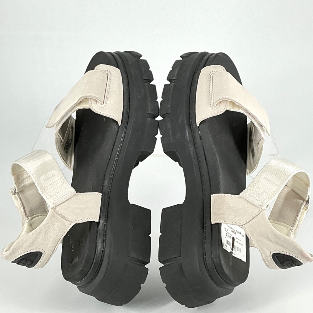 UGG Womens Size 9 Slide White Leather Chunky Lug Platform Sandal NEW Ashton $187 - Picture 10 of 15